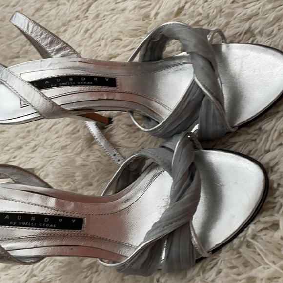 Silver laundry heels